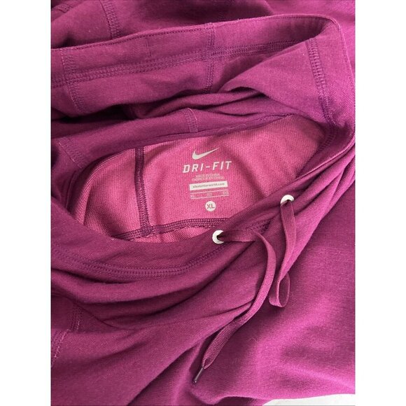Nike Womens Dri-Fit Hoodie Sweatshirt XL fuchsia, Pullover Wool Blend Training - Picture 3 of 11